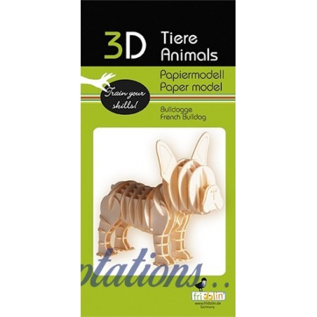 Maquette 3D en papier – Bulldog français