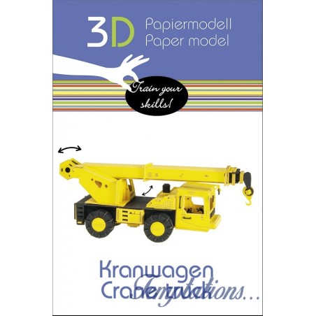 Maquette 3D en papier – Camion grue