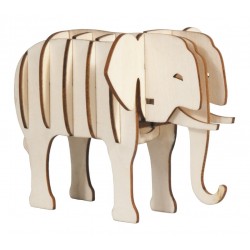 Puzzle 3d en bois IQ Test Eléphant