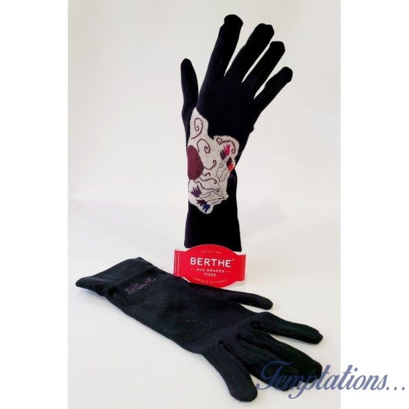 Gants noirs et blancs- Berthe Aux Grands Pieds