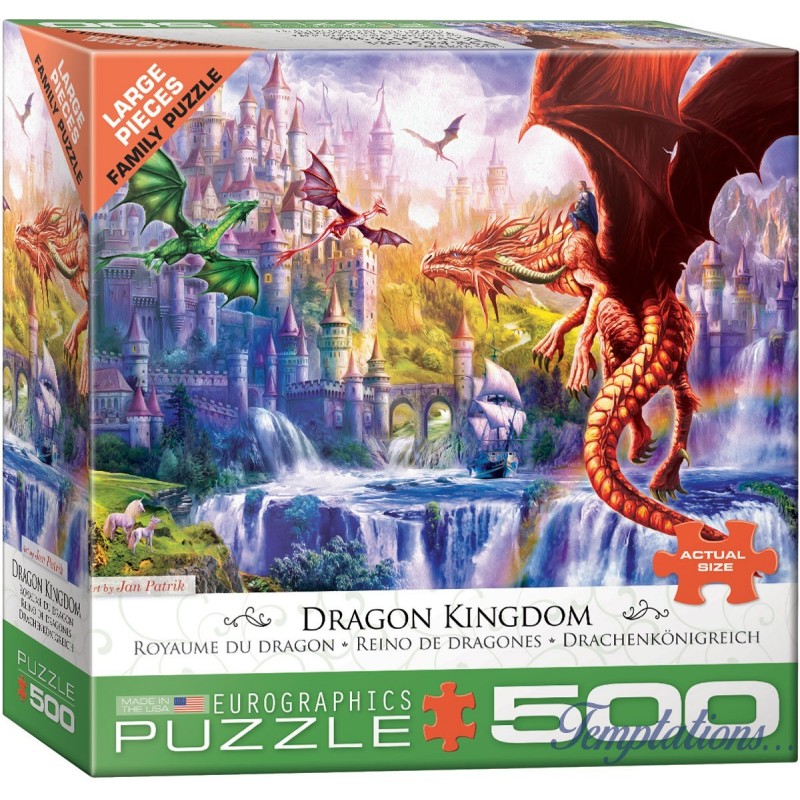 Puzzle 500 pièces- Royaume du dragon - Eurographics