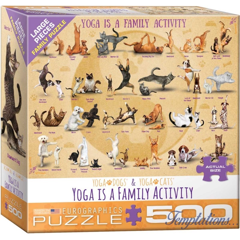 Puzzle 500 pièces- le yoga est une activité familiale – Eurographics