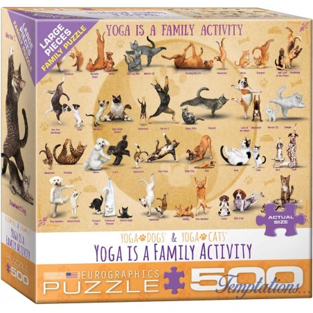 Puzzle 500 pièces- le yoga est une activité familiale – Eurographics