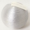 Bougie boule 8cm soie Argent