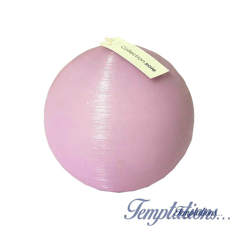 Bougie boule  8cm soie Lilas