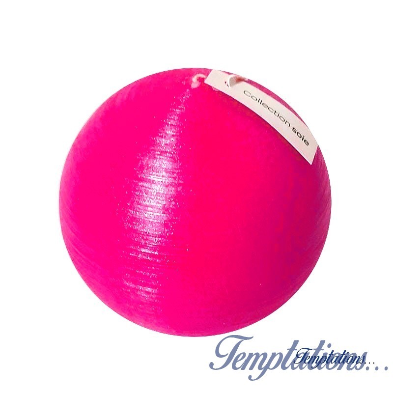 Bougie boule 6cm soie Pivoine