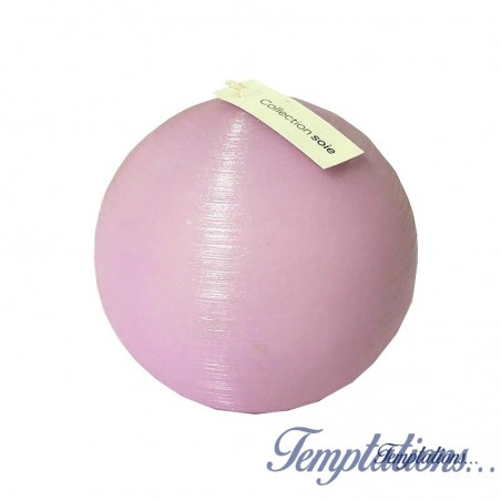 Bougie boule 6cm soie Lilas