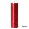 Bougie pilier soie 25cm Rouge