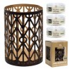 Photophore Woodwick avec recharges  FIRESIDE