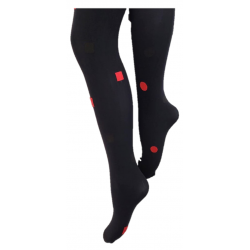 Collant Noir damiers rouges – Berthe aux grands pieds