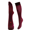 Mi-bas rouge damiers et pois kaki – Berthe aux grands pieds