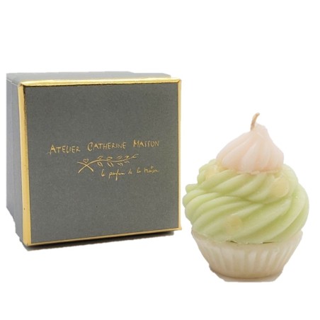Bougie cupcake chantilly rose – Atelier Catherine Masson