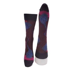 Chaussettes raisin motifs bleus – Berthe aux grands pieds