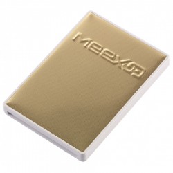 Porte-cartes Meexup compact or/blanc