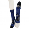 Chaussettes bleu marine et argent cheval noir – berthe aux grands pieds