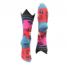 Chaussettes femme Turquoise rouge et rose à fleurs- Berthe aux Grands pieds