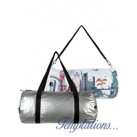 LOQI - Sac Weekender Kristjana S Williams Argent & Londres