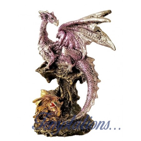 Figurine Dragon rose