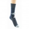 Chaussettes Femme marines Parapluie Argent - Berthe aux Grands pieds