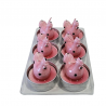 6 mini bougies poules roses – Dekoratief