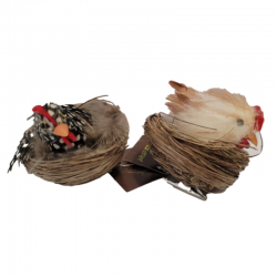 2 nids de poules avec clip - Dekoratief