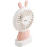 Mini ventilateur lapin rose lumineux - Baseus