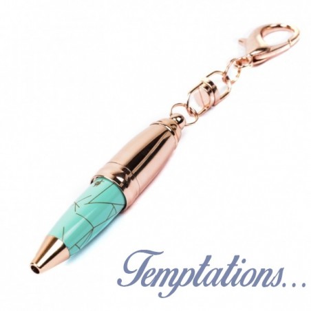 Mini stylo porte-clés Turquoise gold rose– Catwalk