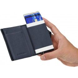 Porte-cartes Vert vertical en cuir Half - Pepe Jeans