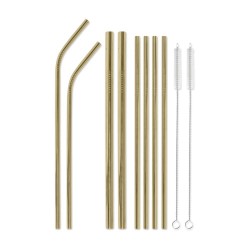 Assortiment de 8 pailles dorées "This is the last straw "- GENTLEMEN’S HARDWARE