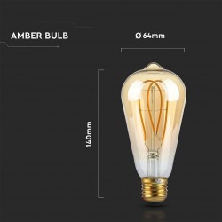 Ampoule LED Vintage Filament Gold