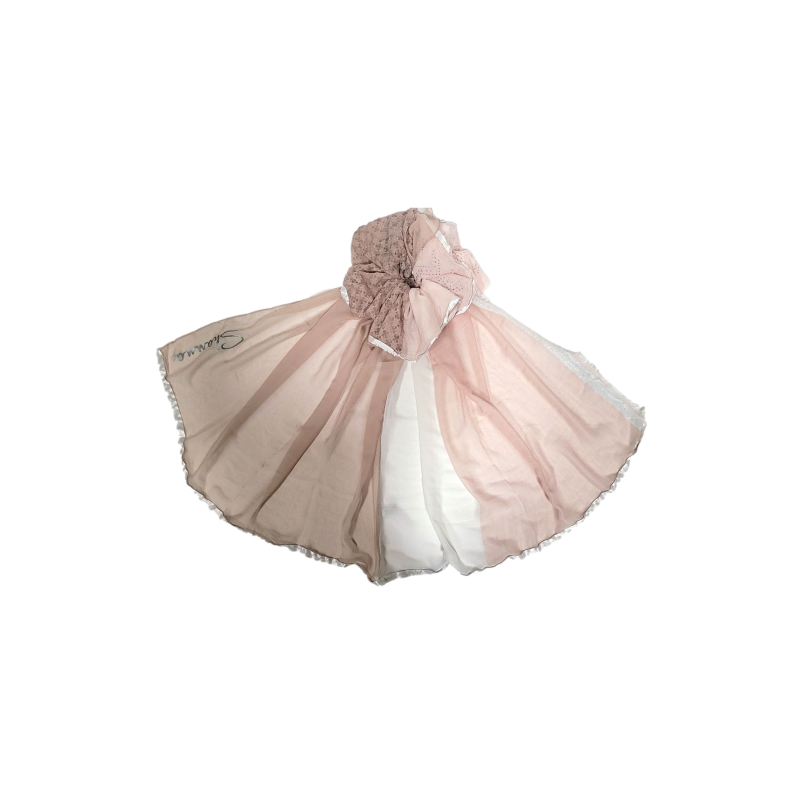Foulard vieux rose et dentelle By Shanna