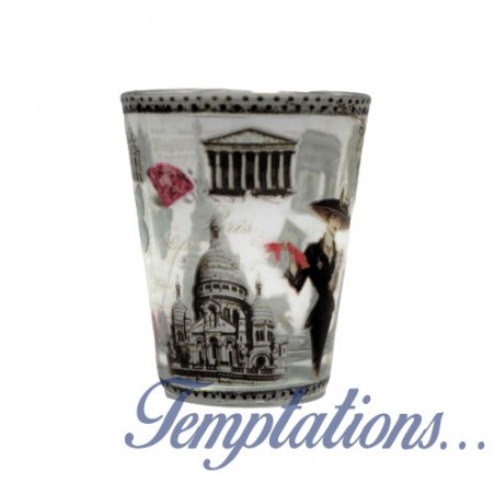 Petit verre transparent souvenir de Paris