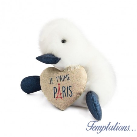 Peluche Coin Coin "Paris je t'aime - 30 cm