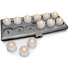 Kit 12 bougies T-light LED rechargeables SMART FLAME