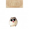 Magnet la chouette famille - Marron beige