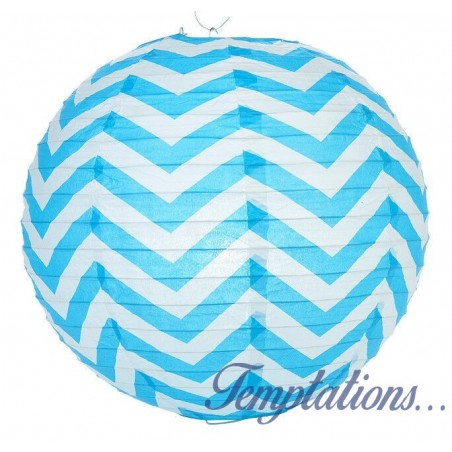 Lanterne Boule papier décor Chevron