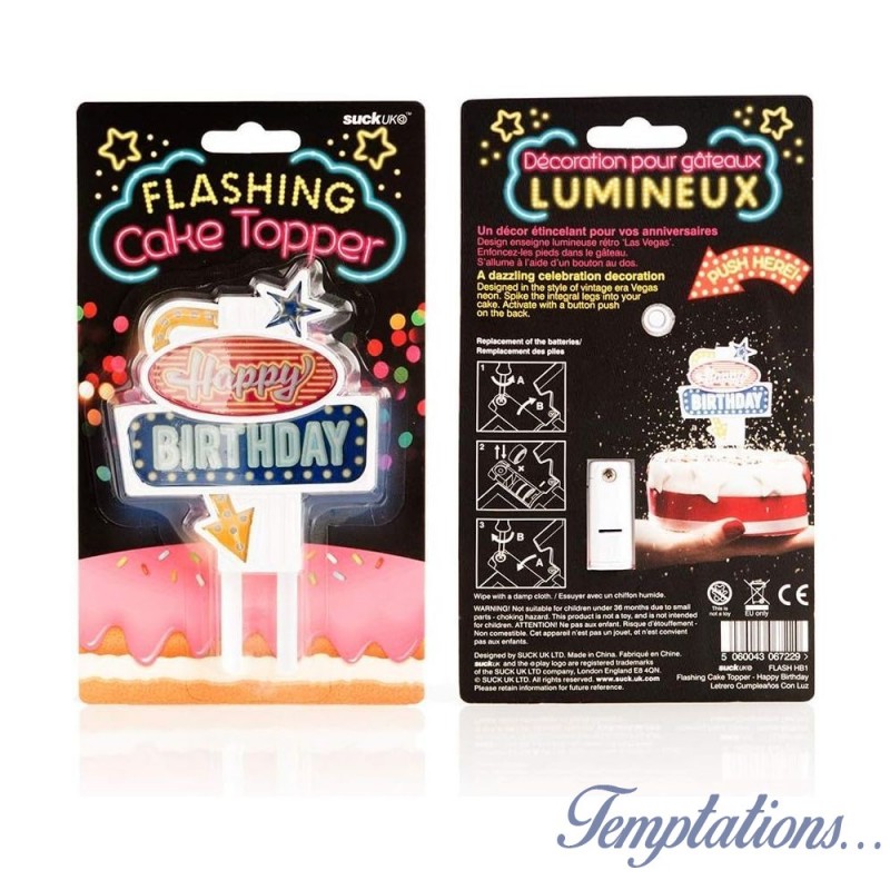Décoration de gâteau lumineuse - SUCK UK