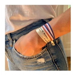 Bracelet Satin Lucky Team - "Le bonheur c'est avec toi"