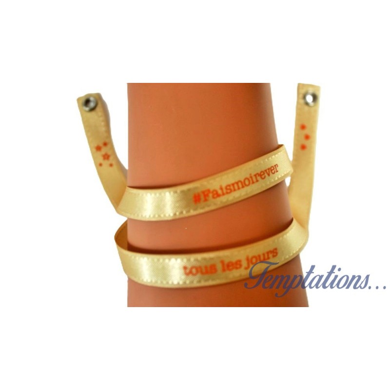 Bracelet Satin Lucky Team - "Fait moi rêver tous les jours "