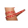 Bracelet Satin Lucky Team - "Smiley"rouge