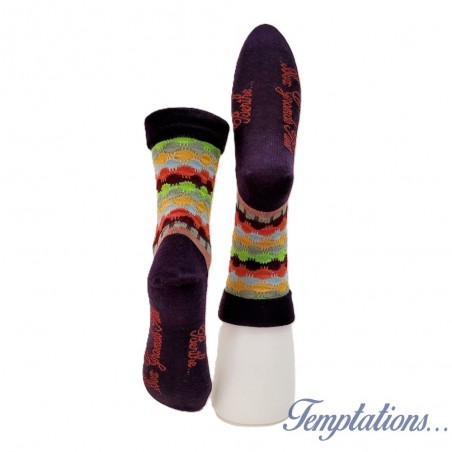 Chaussettes raisin multicolore -Berthe Aux Grand Pieds