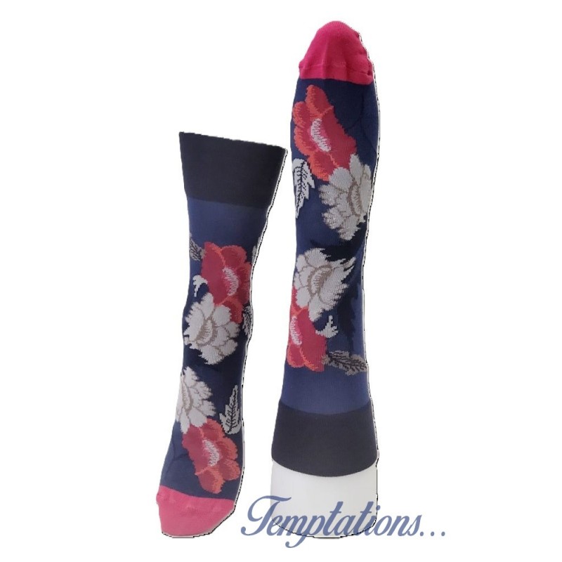 Chaussettes Fleurs de Kyoto- Berthe Aux Grand Pieds-BAGFAR.12