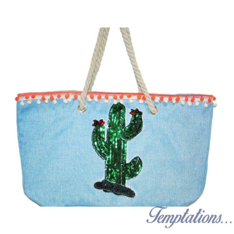 Sac de plage Cactus "Mademoiselle Citron"