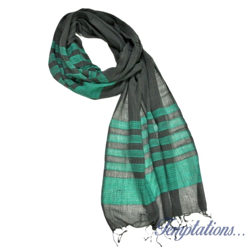 Foulard Fanos gris/vert - Dana Esteline