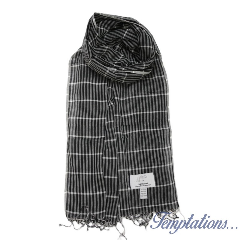 Foulard rayures noirs et blanches- Dana Esteline