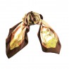 Foulard marron en soie -L’ Officiel Roma