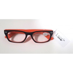 Lunettes de lecture bicolore noire/orange- Loop’n Loop – M423