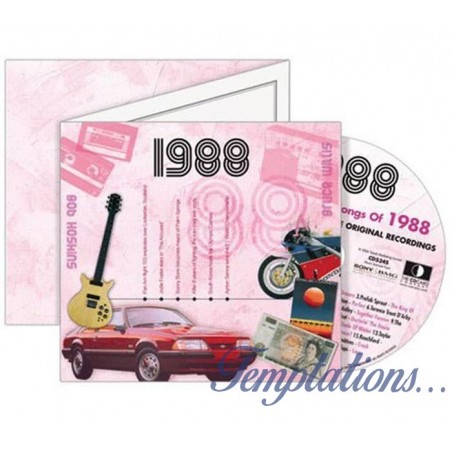 Carte CD Anniversaire année 1988