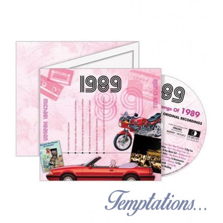 Carte CD Anniversaire année 1989