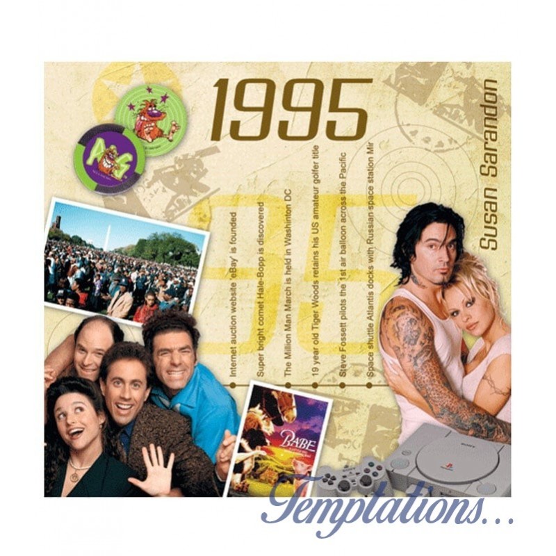 Carte CD Anniversaire année 1995